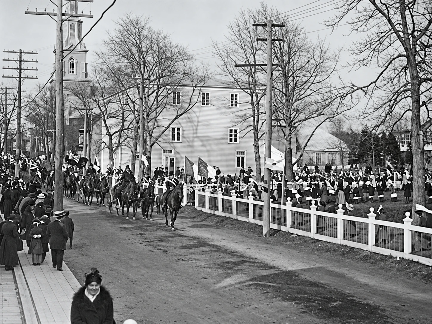 Scena d’archivio in un villaggio della regione di Rimouski