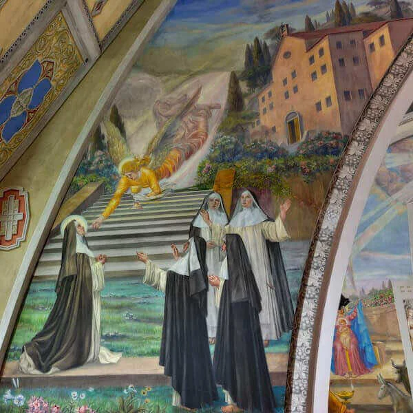 Détail de l’ange dans la scène de communion