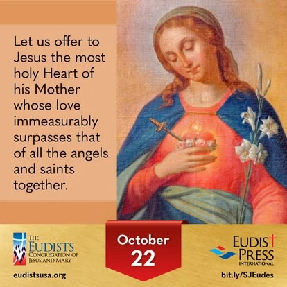 Image du 22 octobre : offrir à Jésus le Cœur de sa Mère