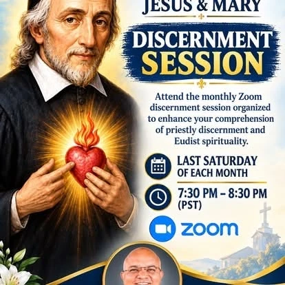 Annonce d’une rencontre mensuelle de discernement Jésus et Marie sur Zoom